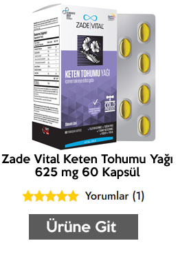 Zade Vital Keten Tohumu Yağı 625 mg 60 Kapsül
