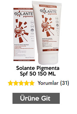 Solante Pigmenta Spf 50 150 ML Lekeli Ciltler için Güneş Kremi
