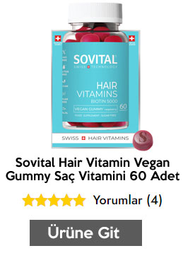 Sovital Hair Vitamin Vegan Gummy Saç Vitamini 60 Adet

