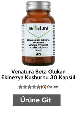 Venatura Beta Glukan Ekinezya Kuşburnu Vitamin C ve Çinko 30 Kapsül