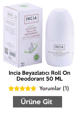 Incia Beyazlatıcı Roll On Deodorant 50 ML