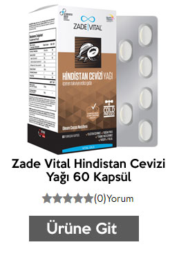 Zade Vital Hindistan Cevizi Yağı 60 Kapsül