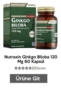 Nutraxin Ginkgo Biloba 120 Mg 60 Kapsül