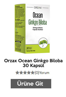 Orzax Ocean Ginkgo Biloba 30 Kapsül