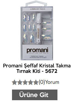 Promani Şeffaf Kristal Takma Tırnak Kiti - 5672