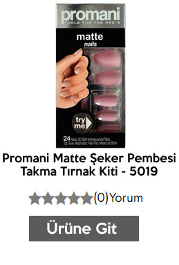 Promani Matte Şeker Pembesi Takma Tırnak Kiti - 5019