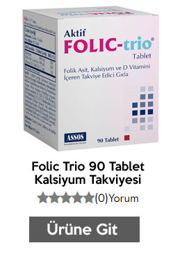 Folic Trio 90 Tablet Kalsiyum Takviyesi
