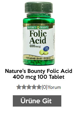 Nature's Bounty Folic Acid 400 mcg 100 Tablet
