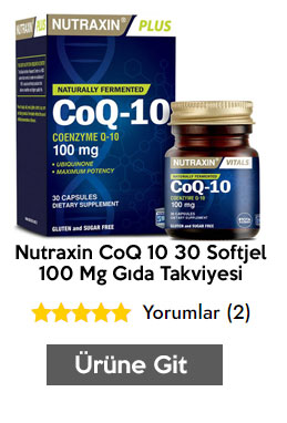 Nutraxin CoQ 10 30 Softjel 100 Mg Gıda Takviyesi