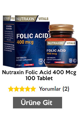 Nutraxin Folic Acid 400 Mcg 100 Tablet
