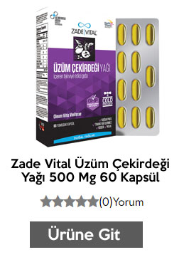 Zade Vital Üzüm Çekirdeği Yağı 500 Mg 60 Kapsül