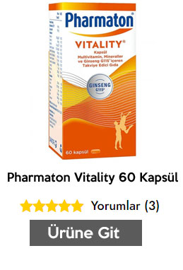 Pharmaton Vitality 60 Kapsül Multivitamin