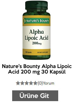 Nature's Bounty Alpha Lipoic Acid 200 mg 30 Kapsül