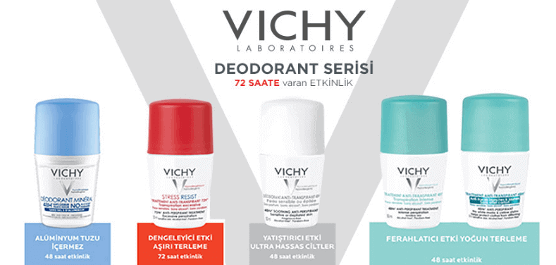 Vichy Deo Anti Mark Roll On 50 ML Sarı ve Beyaz Leke Bırakmayan Roll On