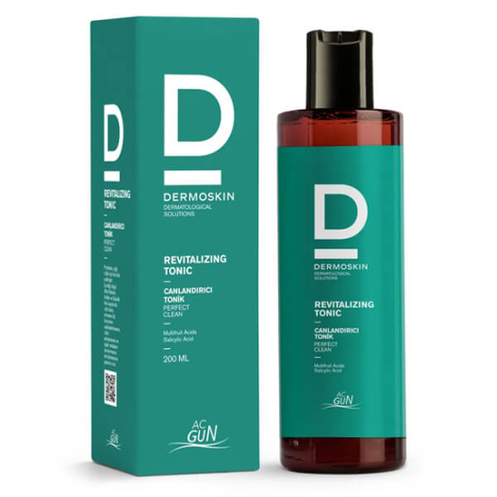 Dermoskin Acgun Canlandırıcı Tonik 200 ml yağlı ve akneye meyilli ciltler için BHA salisilik asit multifruit asit- 1