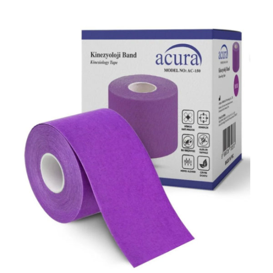  Acura Kinezyoloji Bandı 5 cm x 5 m Mor - 1