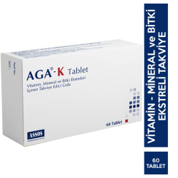 Assos Pharma - AGA-K Takviye Edici Gıda 60 Tablet Assos Pharma - AGA-K Takviye Edici Gıda 60 Tablet