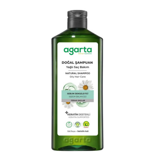  Agarta Doğal Şampuan Yağlı Saç Bakımı İçin 400 ml - 1