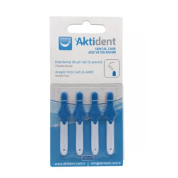 Aktident Arayüz Firçasi 0,60 mm Mavi 4 lü - Aktident