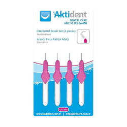 Aktident Orid Arayüz Firçasi 0,40 mm 4 lü - Pembe - Aktident