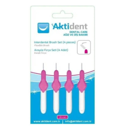 Aktident Orid Arayüz Firçasi 1,8 mm Pembe 4 lü - Aktident