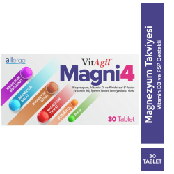 Allergo - Allergo VitAgil Magni4 Magnezyum Vitamin D3 P5P 30 Tablet Allergo - Allergo VitAgil Magni4 Magnezyum Vitamin D3 P5P 30 Tablet