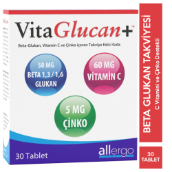 Allergo - Allergo VitaGlucan Beta Glucan 30 Kapsül Beta Glukan Takviyesi Allergo - Allergo VitaGlucan Beta Glucan 30 Kapsül Beta Glukan Takviyesi