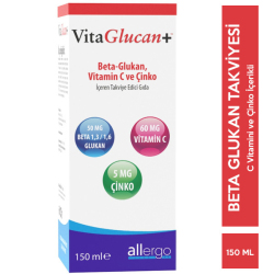 Allergo - Allergo VitaGlucan Beta Glucan Vitamin Şurup 150 ml Beta Glukan Takviyesi Allergo - Allergo VitaGlucan Beta Glucan Vitamin Şurup 150 ml Beta Glukan Takviyesi