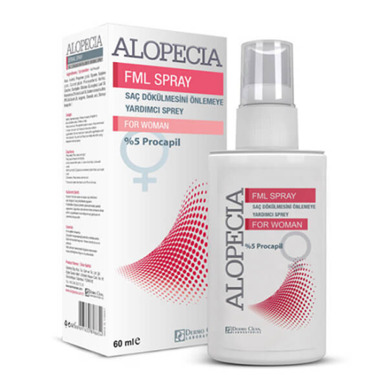 Alopecia FML Anti Hair Loss Sprey 60 ml %5 Procapil Saw Palmetto Panthenol Vitamin E Sodyum PCA dökülme karşıtı- 1