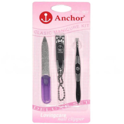Anchor GX-120 Manikür Tirnak Bakim Seti 3 lü - Anchor