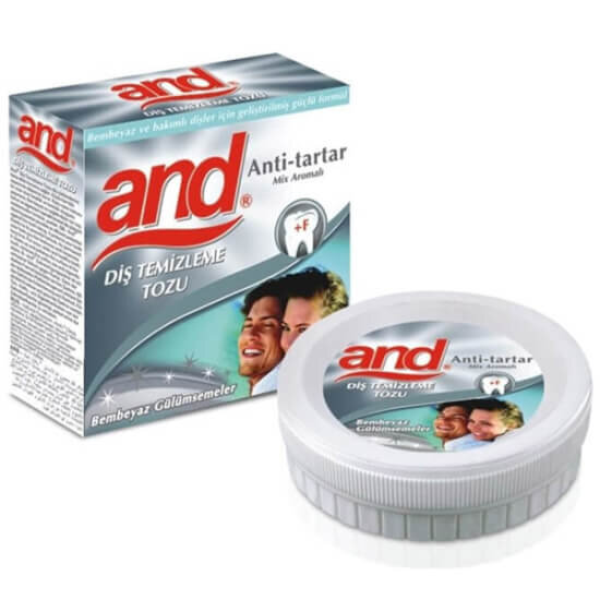 And Diş Parlatma Tozu Anti Tartar 40 gr diş temizleme tozu parlatıcı etki tartar karşıtı ağız bakım ürünü- 1