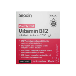 Anocin Methyl Cobalamin B12 Sprey 1000 mcg 2000 ug 10 ml - Anocin