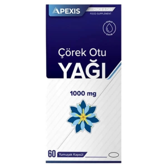  Apexis Çörek Otu Yağı 1000 mg 60 Yumuşak Kapsül - 1