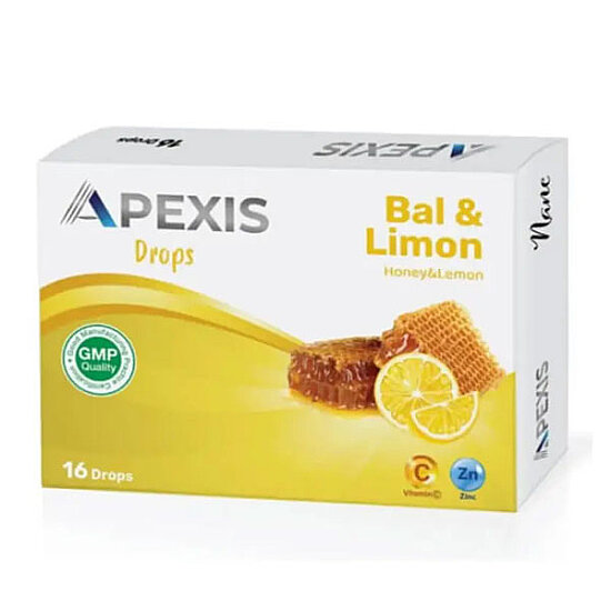 Apexis Drops Bal Zencefil Limon Aromalı Pastil 16 lı - 1