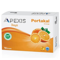 Apexis Drops Portakal Aromalı Pastil 16 Adet - Apexis