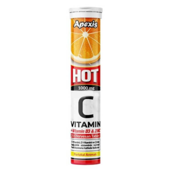  Apexis Vitamin C+ Çinko Hot Efervesan Tablet 20li - 1
