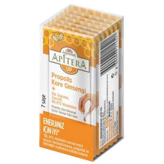Balparmak Apitera Up 7li paket FormShot tek kullanımlık likit enerji desteği bal zencefil ginseng guarana propolis- 1