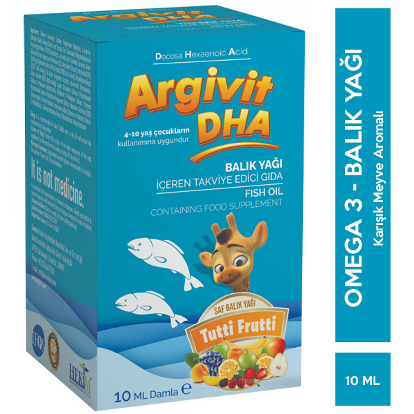 Argivit DHA Damla 10 ML Balık Yağı