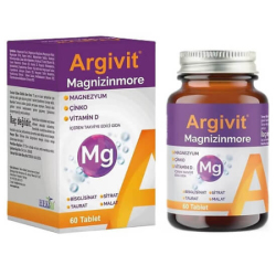 Argivit Magnizinmore 60 Tablet Magnezyum Çinko ve Vitamin D İçeren Takviye Edici Gıda - Argivit