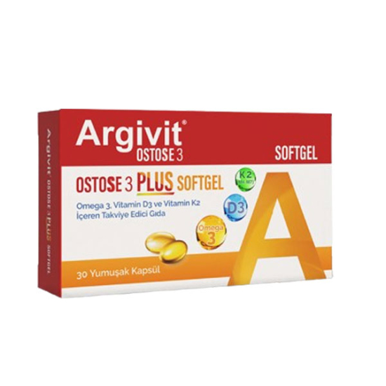  Argivit Ostose 3 Plus 30 Yumuşak Kapsül - 1