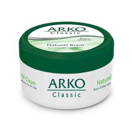 Arko Classic Naturel Nemlendirici Krem 300 ml kuru ve çok kuru ciltler için günlük kullanıma uygun pratik form- 1