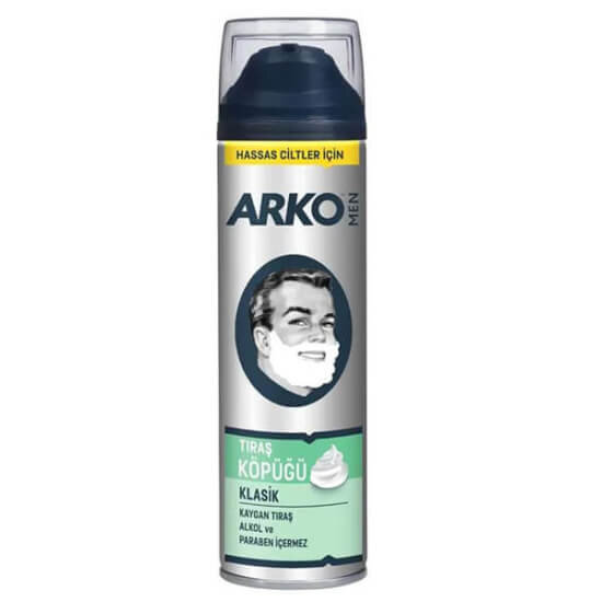 Arko Klasik hassas ciltler için tıraş köpüğü 200 ml, pratik kullanım, cildi yatıştırmaya yardımcı köpük form- 1