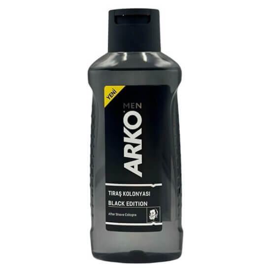 Arko Men After Shave tıraş kolonyası 255 ml Black Edition siyah şişe tıraş sonrası ferahlatıcı erkek bakım ürünü- 1