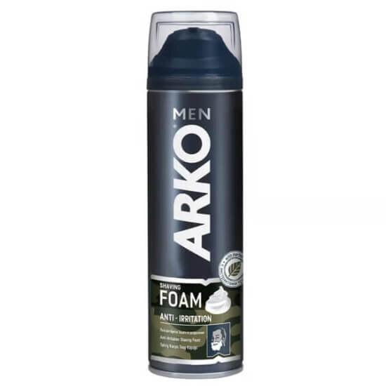 Arko Men tıraş köpüğü Anti Irritation 200 ml hassas ciltler için tahriş karşıtı erkek tıraş öncesi köpük kutusu- 1