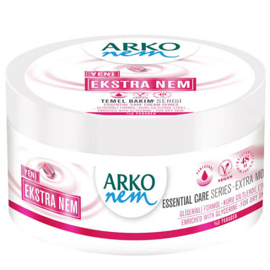 Arko Nem Ekstra Nem Krem 250 ml gliserin ve E vitamini içeren dermatolojik testli hızlı emilen nemlendirici krem- 1