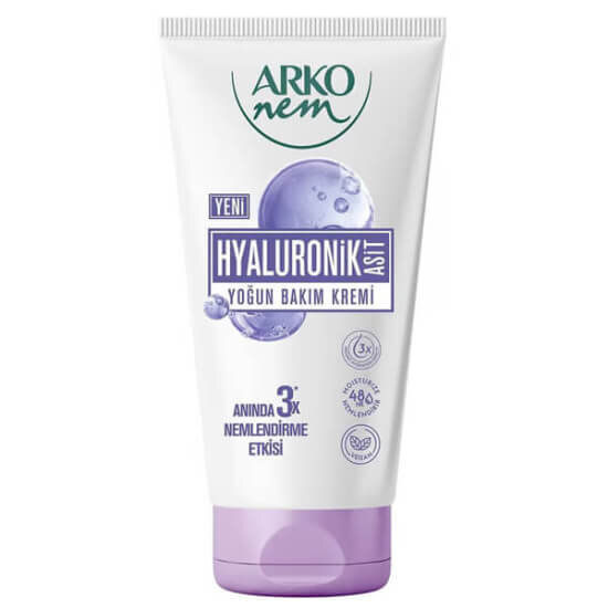 Arko Nem Yoğun Bakım Hyaluronik Asit 60 ml el kremi yoğun bakım nemlendirici hyaluronik asitli tüp ambalaj- 1