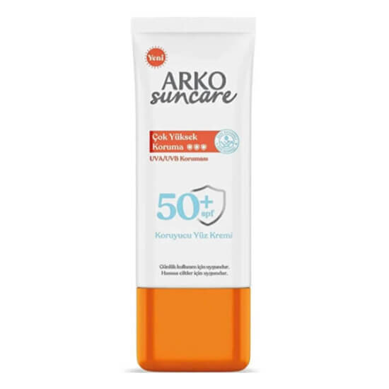 Arko Suncare yüz güneş kremi SPF 50 çok yüksek koruma 50 ml tüp ambalaj günlük kullanım için güneş koruyucu- 1