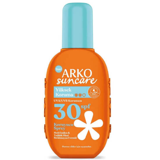 Arko Suncare yüksek koruma SPF30+ güneş koruyucu sprey 200 ml suya dayanıklı hafif formül pratik sprey- 1