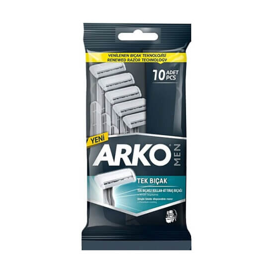 Arko Tıraş Bıçağı T1 10 adet, tek bıçaklı tıraş bıçağı 10lu paket, erkek bakımı tıraş ürünleri- 1