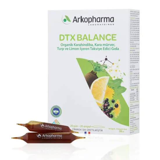 Arkopharma DTX Balance 200 ml şurup şişe ve kutu, ananas sapı ve bromelain içerikli takviye edici gıda- 1
